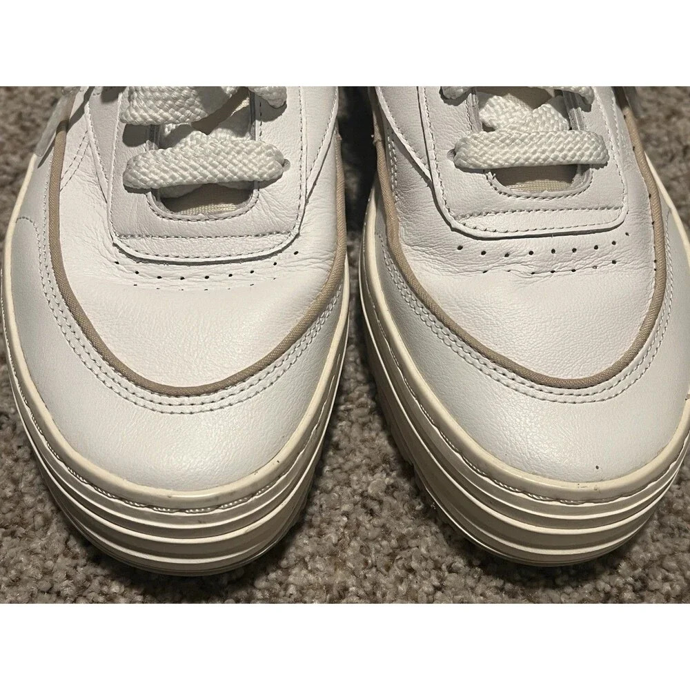 Reebok Club C Geo Mid Womens White Leather Lace Lifestyle Sneakers Shoes Sz 10